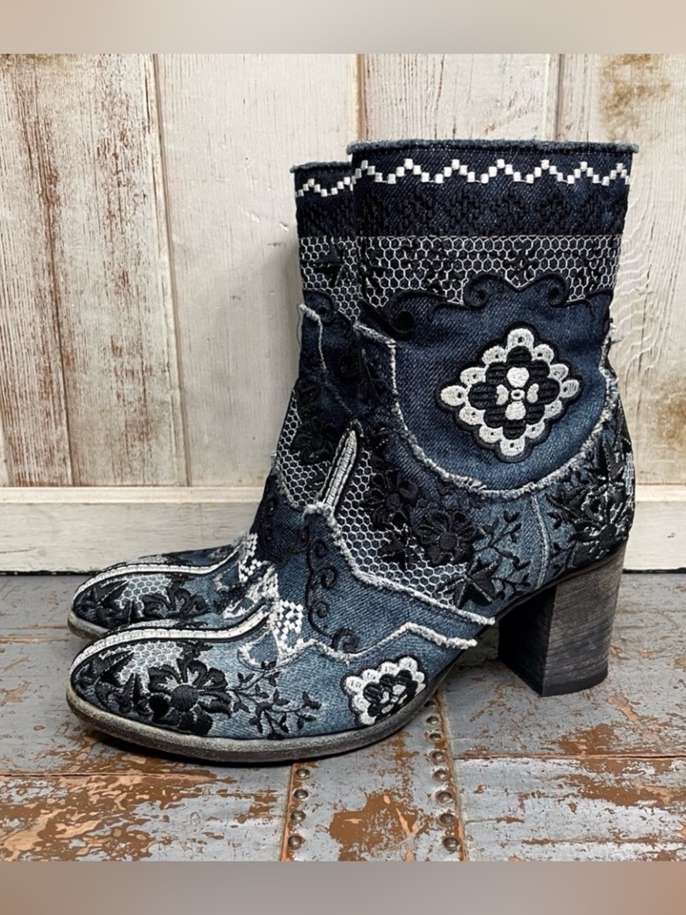 Marco Delli Indigo Pistol Western Boots
